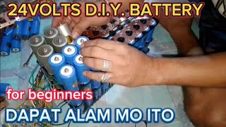 DIY BATTERY 24VOLTS 32700 LIFEPO4 PAANO BUO HIN🤔  for beginners [upl. by Fawne]