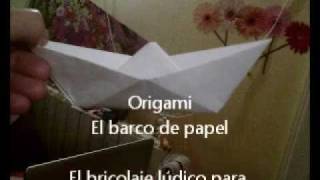 Origami el barco de papel el bricolaje lúdico para ocupar a los niños [upl. by Isacco]