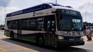 Ride On Transpo 2022 New Flyer XN35 2203 On Rt 4 Lincolnway WestAirport to South Street Station [upl. by Ernie956]