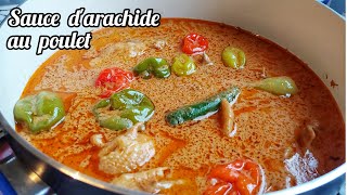 Sauce darachide au poulet Azidessi  Groundnut soup [upl. by Hcardahs]