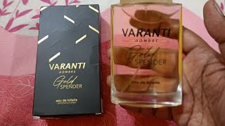 Varanti Gold Spender perfume body Spy from France unboxing [upl. by Tennes265]