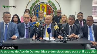 Alacranes de Acción Democrática piden elecciones presidenciales para el 5 de Julio [upl. by Charmain941]