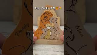 Hakuna Matata A lion family for you 🥰 wooden personalizedgifts wood woodart woodenartistry [upl. by Hepsibah]