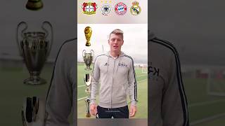 Toni Kroos Team Cups Bayern Leverkusen Germany Bayern Munich Real Madrid shorts tonikroos [upl. by Rhody]