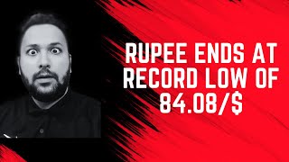 Rupee Ends At Record Low Of 8408 Tomorrow market prediction Nifty PredictionBank Nifty Expiry [upl. by Vic]