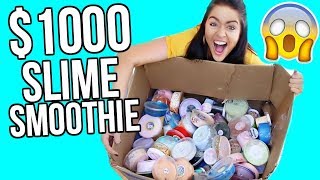 1000 Slime Smoothie MIXING Karina Garcia SLIME TRADE OMG [upl. by Notlaw]