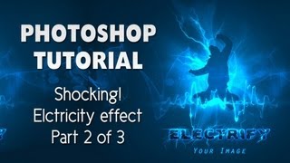 Shocking Adobe Photoshop Effect Electricity text and sound wave tutorial part 2 [upl. by Kristie]