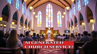 AI Generated Chruch Service amp AI Pastors whats next [upl. by Aicenaj]