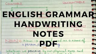 English grammar handwriting notes pdf in hindi [upl. by Ademla]