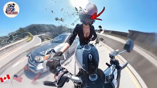 BRUTAL MOTORCYCLE CRASHES  CRAZY amp EPIC Motorcycle Beginner Mistakes 2024 1 [upl. by Moberg]