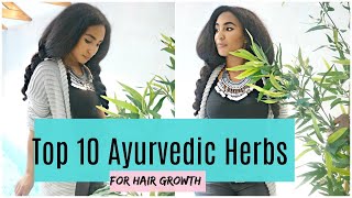 Top 10 Ayurvedic Herbs For Hair Growth  Hair growth challenge [upl. by Halland]