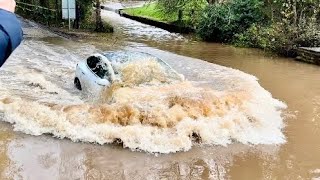 Crazy Tesla driver  Rufford Ford FLOOD  part 136 [upl. by Lednik532]