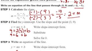 Equation from Two Ordered Pairs [upl. by Victoir]