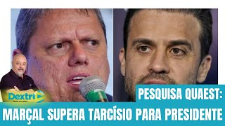 PESQUISA QUAEST MARÇAL SUPERA TARCÍSIO PARA PRESIDENTE [upl. by Anrapa764]