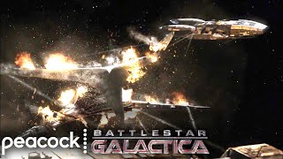 Battlestar Galactica  Pegasus and Galactica Destroy The Resurrection Ship [upl. by Ewan]