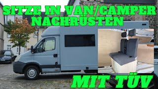 Zusatz Sitzreihe in Camper Nachrüsten mit TÜV Iveco Daily Post Koffer Ausbau T20 [upl. by Talie208]