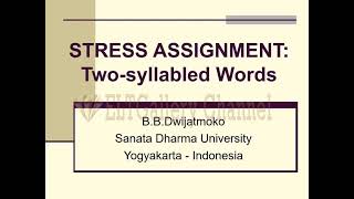 TWOSYLLABLED WORD STRESS PATTERNS [upl. by Nahs]