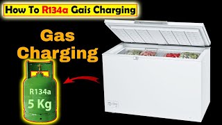 How to R134a gas charge in deep freezer with filter  R134a gas charging in deep freezer [upl. by Madda]