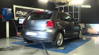 VW polo tsi 105cv  132cv reprogrammation moteur dyno digiservices [upl. by Huggins]