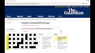 Guardian Cryptic Crossword Monday 5 August 2024 [upl. by Yecad422]