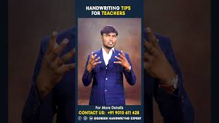 HANDWRITING TIPS FOR TEACHERS by Suresh Handwriting Expert  Contact For Workshop 9010611428 [upl. by Zarla744]