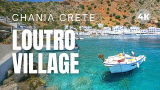 LOUTRO VILLAGE in CHANIA CRETE  Most Beautiful Village in Greece Travel Video 4K [upl. by Reteid321]