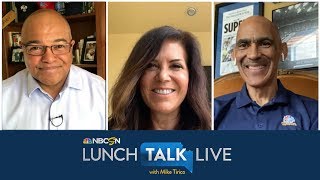 Michele Tafoya Tony Dungy discuss Gophers Brady and NFL memories  Lunch Talk Live  NBC Sports [upl. by Nahtal]