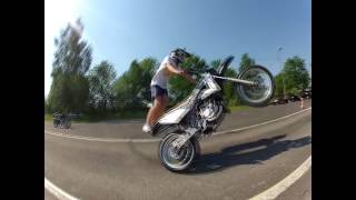 Go Pro HD Short Stunt Training Rieju SMX i Simson s51 7063 Biłgoraj [upl. by Trevah]