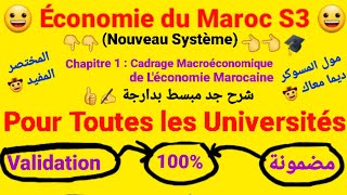 Économie du Maroc S3  Cours Résumé Mix 👍✍️Chapitre 1 🤠   Pour Toutes les Universités au Maroc [upl. by Htennaj154]