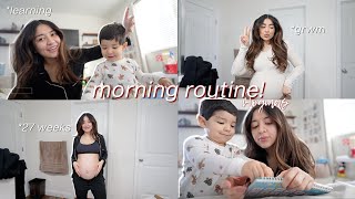 MY PREGNANT MORING ROUTINE WITH A TODDLER [upl. by Starkey]