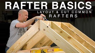 Beginner Rafter Layout  Speed Square  Common Rafter [upl. by Dorraj]