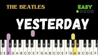 The Beatles  Yesterday  Piano Tutorial Easy [upl. by Battista]