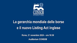 La gerarchia mondiale delle borse e il nuovo Listing Act inglese [upl. by Jessey]