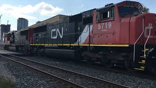 Daylight CN L533 At Kitchener Ontario Guelph Subdivision Duke Street Crossing Shoves Train To Yard [upl. by Mayne]