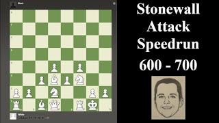 Chess Speedrun  Stonewall Attack Opening for White 600  700 Rating Level [upl. by Klehm504]