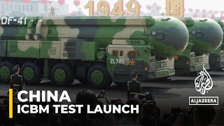 China says testlaunched ICBM with ‘dummy warhead’ into Pacific [upl. by Pevzner]