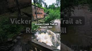 Vickery Creek Trail at Roswell Mill waterfalls georgia [upl. by Trstram]