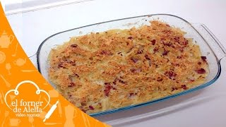 Macarrones con Salsa Bechamel y Jamón York [upl. by Enirrok]