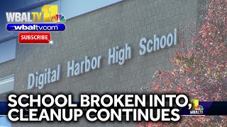 Cleanup continues after high school broken into [upl. by Ecnarepmet]