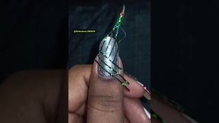 Easy nail art designs with nail tape 💅🖤Ahorts nailart nailart2024 youtubeshorts viral [upl. by Anilecram]