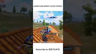 JONATHAN SPRAY VS MY SPRAY jonathangaming bgmi shots pubgmobile pubg [upl. by Ainerbas229]