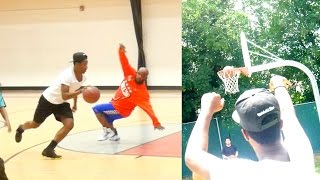 42 YEAR OLD MAN GETS HIS ANKLES BROKEN  IRL 1V1 VS MY DAD 3 POINT CONTEST AND HALF COURT CHALLENGE [upl. by Riella39]