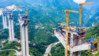 Biggest Bridge Construction Process  Modern Heavy Duty Bridge Equipment [upl. by Nywroc]