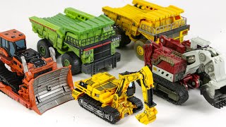 Transformers Constructicon Payload Demolisher Long Haul Rampage Scrapmetal Construction Robot Toys [upl. by Asiluy112]