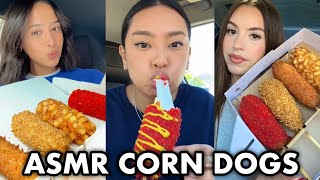 ASMR Korean Corn Dogs TikTok Mukbang Compilation [upl. by Zaslow]