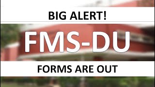 FMS Delhi forms are out  Best ROI college  Important dates FMS cutoffs Selection process [upl. by Hadsall]