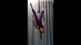 Aerial Hoop Tricks Shoulder Stand [upl. by Jary]