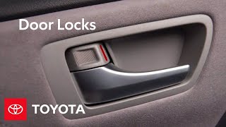 Toyota HowTo Door Locks  Toyota [upl. by Panthia480]