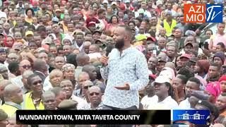 CS Joho Wandayi EXCITE Taita Taveta crowd infront of Ruto vow to support Broadbased govt in 2027 [upl. by Sluiter]