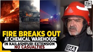 LIVE Fire breaks out at chemical warehouse in Kailashpuri Extension no casualties [upl. by Aynav31]